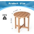 thumbnail image 3 of Nalone Outdoor Side Table, HDPE Adirondack End Table, Weather Resistant Small Patio Table, Outside Furniture for Garden, Pool and Yard(Round,Teak), 3 of 7
