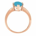 thumbnail image 2 of 2.5 ct Marquise Cut Simulated Turquoise Solitaire 18K Rose Gold Womens Engagement Ring, 2 of 6