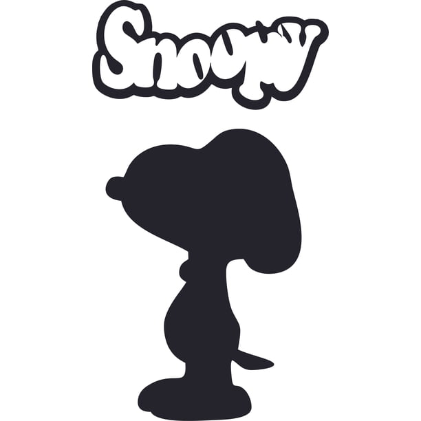 Black Snoopy Silhouette Snoopy Dog Customized Wall Decal Custom Vinyl Wall Art Personalized Name Baby Girls Boys Kids Bedroom Wall Decal Room Decor Wall Stickers Decoration Size 40x Inch Walmart Com