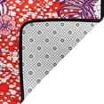 thumbnail image 4 of YFYANG 36"x24" Non-Slip Flannel Carpet Doormat, Living Room Bedroom Office Decorative Area Rugs, Indoor Red Floral Line Art Floor Mats, 4 of 7