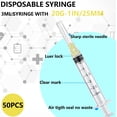 thumbnail image 3 of Utensilios dispensadores de laboratorio Zoganton, 3 ml, 20 Ga, 50 unidades, envueltos individualmente, 3 of 5