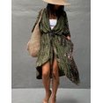 thumbnail image 4 of Stylish Tie Dye Open Front Long Kimono Swimsuit Cover Up for Women Swimwear Cover Ups, 4 of 11
