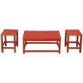 thumbnail image 2 of Paradise 3-Piece Set Outdoor Patio Adirondack Coffee Table and Square Side Table, 2 of 8