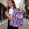 thumbnail image 6 of Garronmavis Purple Axolotl Backpacks for School Adjustable Shoulder Straps School Bag Large Capacity 17-inch Book Bag for 10Y-12Y Primary School Students Daily Use, 6 of 7
