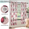 thumbnail image 3 of Yayeee Window Curtains Light Filtering 63"x42" Grommet Panel Pair Home Living Room Decor, Cherries Pattern, 3 of 7