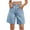 Light Blue, variant on YYUIJK Denim Shorts for Women Jeans Shorts High Waisted Wide Leg Cargo Work Shorts Mini Skorts Skirts with Pockets Plus Size Casual Summer Shorts Slim Stretchy A Line Hot Pants Black L