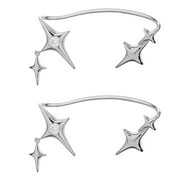 TINYSOME Fashion Star Clip Earrings Ear Cuff for Non-Pierced Ears Statement Cartilage Jewelry Rhinestone Earcuffs Wrap Earrings