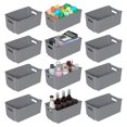 thumbnail image 7 of Begale 12-Pack Plastic Storage Bins, Stackable Pantry Organizer Bins, Gray, 7 of 7