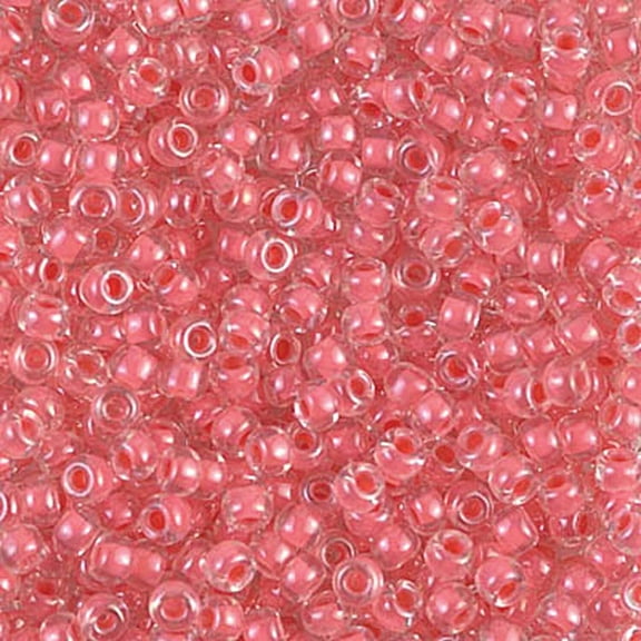 Coral Lined Crystal Miyuki Seed Beads 8/0 8-9204-TB