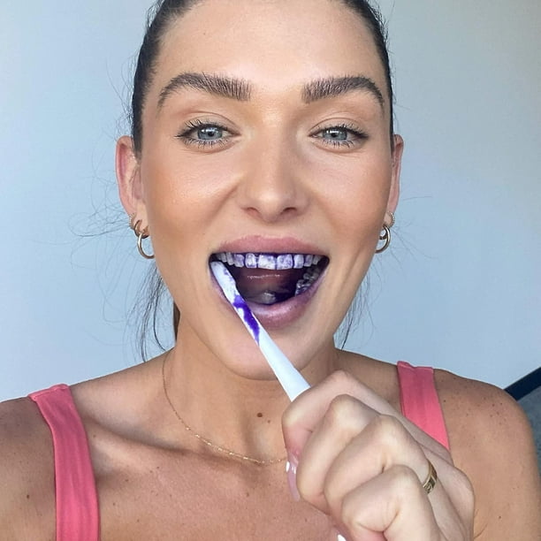 Correcteur de Couleur V34, Blanchiment des Dents Violet, Élimination des Taches Dentaires, Dentifrice Violet, Correction des Taches Dentaires