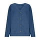thumbnail image 5 of Ropa para chicas adolescentes,Blusa informal de poliéster con cuello en V y mangas largas con cordones para mujer, corte holgado para uso diario, sopatenor, 5 of 9