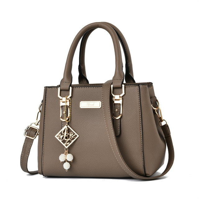 Bolso bandolera de cuero informal, bolso de gran capacidad, bolso de moda para mujer