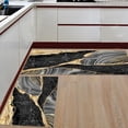 thumbnail image 2 of Kitchen Runner Rug, Golden Black Marble Texture Abstract Modern Art Non Slip Runner Carpet Door Mats Floor Mat for Laundry Bedside Bathroom Bedroom Set of 2, 2 of 6