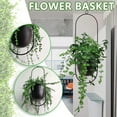 thumbnail image 5 of Metal Hanging Planter for Indoor Outdoor Plants Metal Minimalist Wall Ceiling Plant Hanger Hanging Flower Pot Basket Holder Wall Decor for Home Office Round Hanging Flower Pots for Garden !Black, 5 of 6