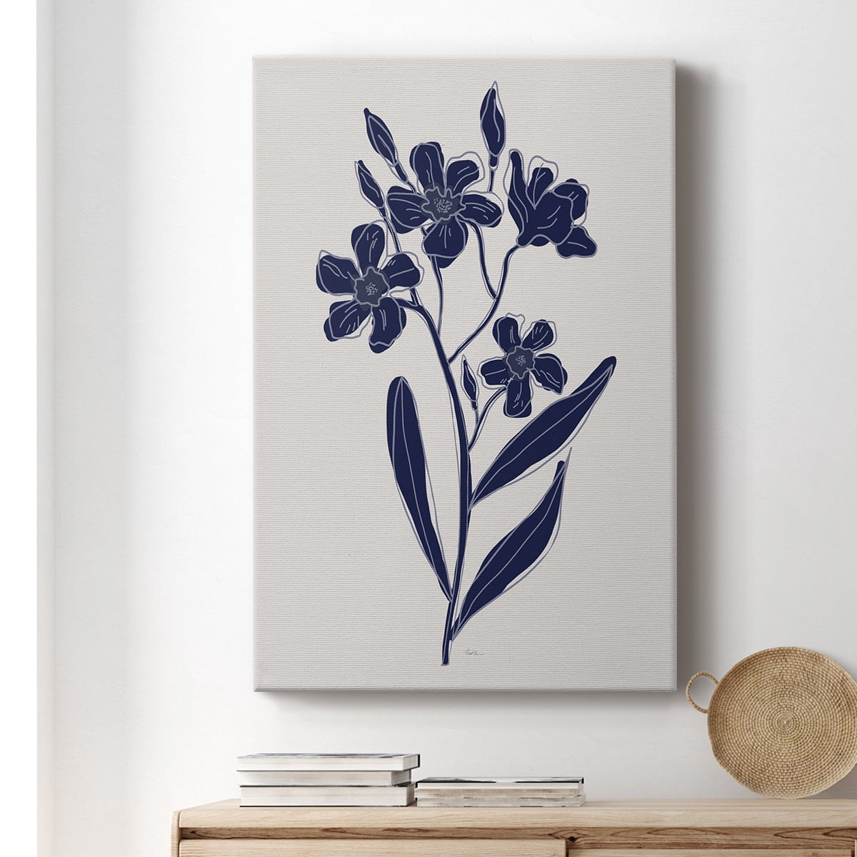 Indigo Botanical Study II Premium Gallery Wrapped Canvas - Ready to Hang