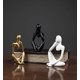 thumbnail image 4 of Estatua JAMW Mini Arenisca Resina Pensador Estilo Sencillez dorado, 4 of 5