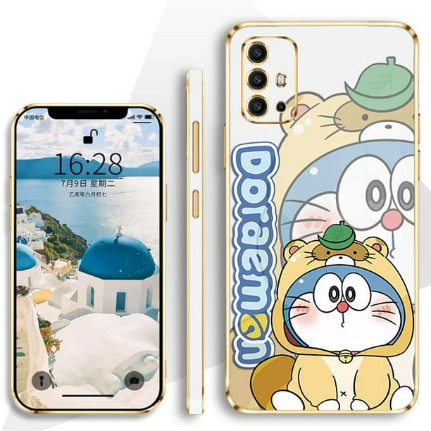 6D Lujo Chapado De Dibujos Animados Doraemon Funda Para Teléfono Móvil infinix TECNO CAMON 18 19 Pro NEO POVA 4PRO 2 Pareja INS Pintura A Prueba De Golpes Nuevo Diseño Cuadrado Cubierta Trasera