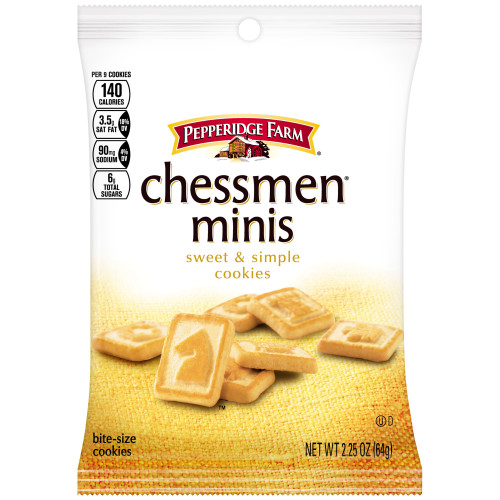 Pepperidge Farm Chessmen Minis Butter Cookies, 2.25 oz. Snack Pack
