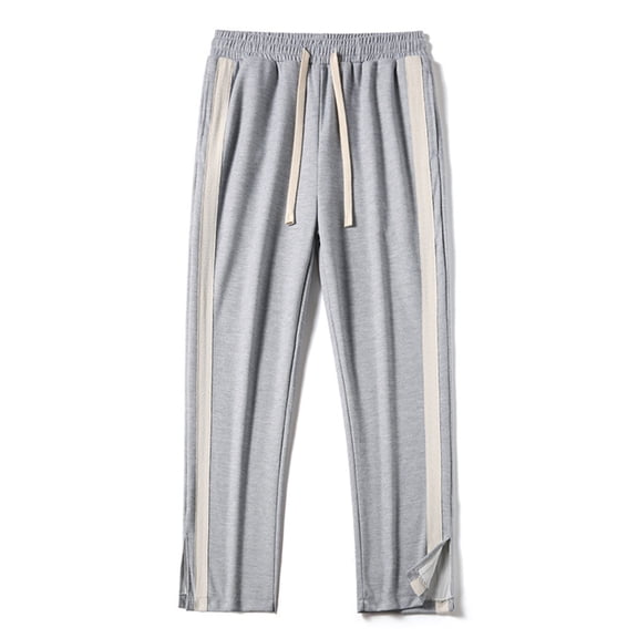 SAWOBUUN Men's Track Pants Side Stripe Loose Fit Athletic Sweatpants Drawstring Waist Casual Pants for Running Gym