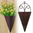 thumbnail image 4 of HJQEQVD Rattan Hanging Planter Baskets Cone Hanging Basket Planters Cone Woven Hanging Flower Pot Wicker Ceiling Plant Pot Wall Flower Bird Baskets for Indoor Outdoor Decoration, 4 of 9