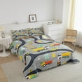 thumbnail image 3 of Erosebridal Construction Site Transportation Bedding Full Comforter Set, Cartoon Truck Down Comforter, Reversible 3pcs, 3 of 8