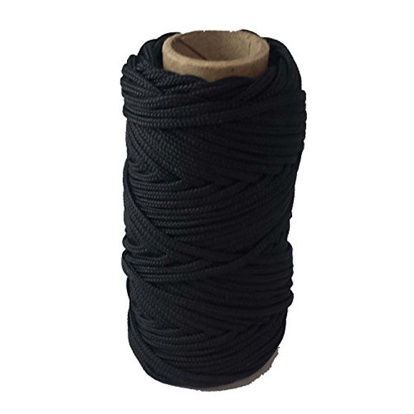 T.W Evans Cordage Co. 12-636-200#36 200' Black and Tarred Braided Nylon Decoy Line