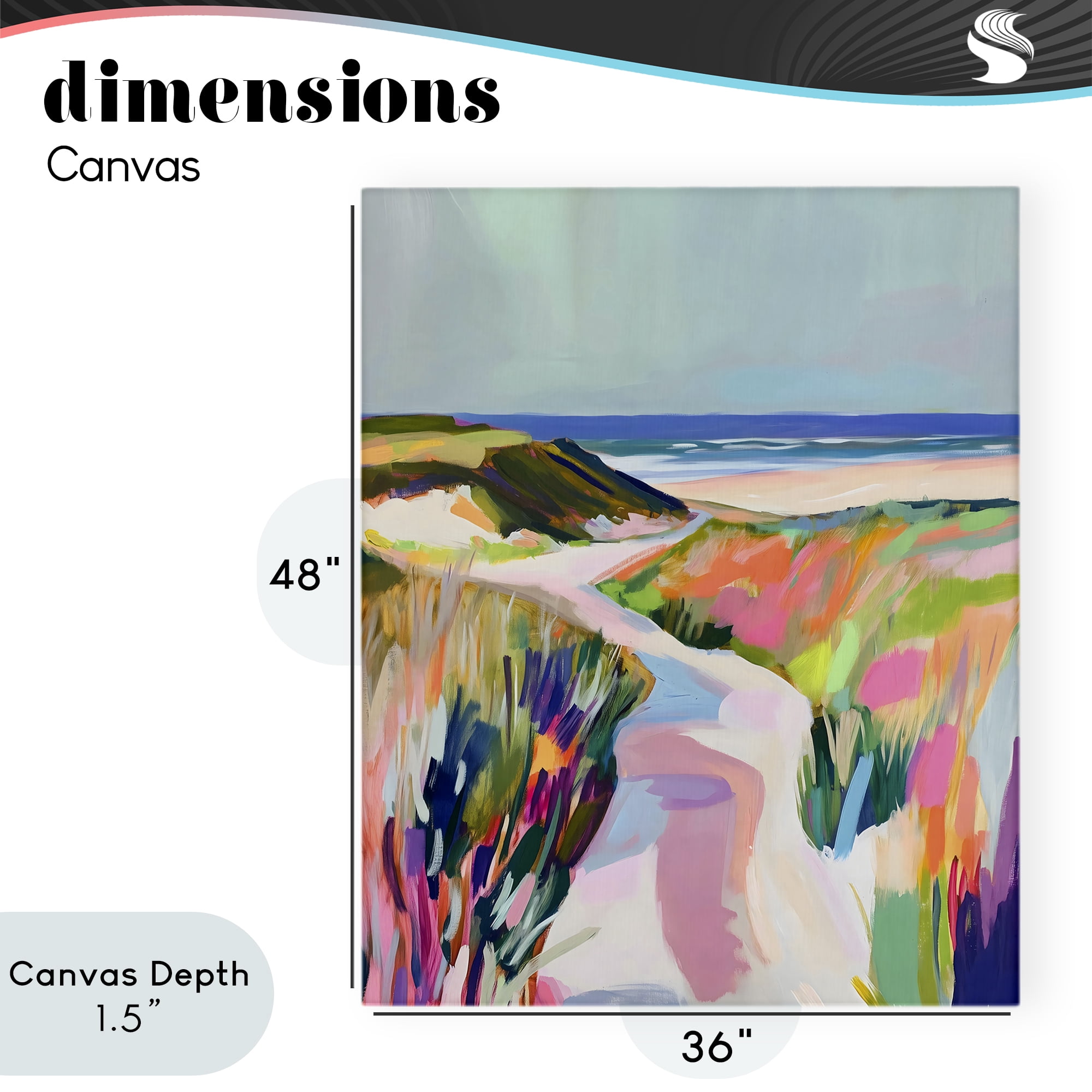 Stupell Industries Pathway Through Pastel Sand Dunes Canvas Wall Art, design by The Prints Vibe