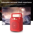 thumbnail image 4 of Xecvkr Blue tooth Speaker Portable Wireless Bluetooth Speaker Handheld Rechargeable Stereo with TF AUX USB Subwoofer Colorful Light Party 1 Pack Red, 4 of 8