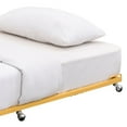 thumbnail image 4 of Kings Brand Furniture Moley Twin Size Metal Trundle - Roll Out Bed Frame (Banana), 4 of 5