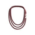 thumbnail image 3 of Set Collar Perlas Triple Aretes Zvezda Plata 0.925 Mujer vino Unitalla, 3 of 4