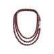 thumbnail image 3 of Set Collar Perlas Triple Aretes Zvezda Plata 0.925 Mujer vino Unitalla, 3 of 4
