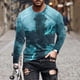 thumbnail image 1 of Blusas y camisas de manga larga con cuello redondo para hombre, blusas casuales de manga larga con cuello redondo, blusas estampadas, blusas de poliéster para hombre, 1 of 5