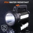 thumbnail image 4 of Rechargeable Torch 7000 Lumens IBAOLEA D Searchlight 6000mAh Super Bright Waterproof Handheld Flashlight Spotlight with USB Output as a Power Bank (Black-b) Red -, 4 of 7