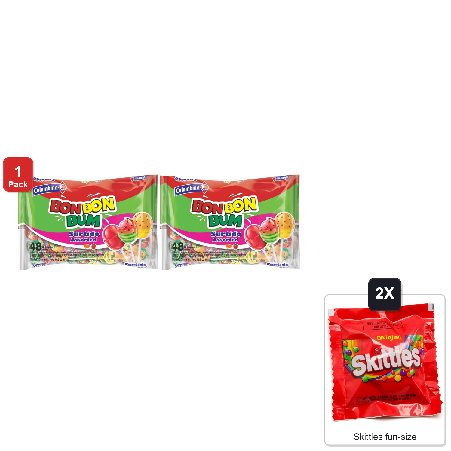 Topps, Push Pop Triple Power, Count 16 (1.2 oz) - Sugar Candy