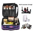 thumbnail image 2 of FORMRS Travel Makeup Bag Large Capacity Train Case Cosmetic Organizer with Adjustable Dividers, Neon Jellyfish, 2 of 8