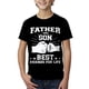 thumbnail image 2 of Boys' Classic Crew Neck T-Shirt, Father and Son Best Friends Letter Print, Soft Quick-Knit Fabric, Cotton 95% Spandex 5%, Casual Summer Wear, Regular Fit for Mature Occasions, 2 of 5