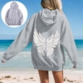 thumbnail image 2 of Puliio Womens Oversized Hoodie Soft Vintage Graphic Print Casual Fall Pullover With Front Pockets, 2 of 8