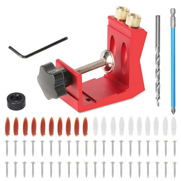 45pcs Hole Jig Kit Dowel Drill Joinery Screw Kit Carpenters Wood Woodwork Guides Joint Angle Tool Carpentry Locator,A