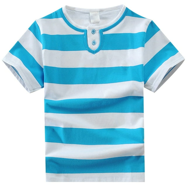 T-shirt à Manches Courtes pour Garçons Adolescents, Col Rond Décontracté, Usage Quotidien, Été Printemps, Taille 14-15T