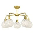 thumbnail image 4 of Innovations Lighting - White Mouchette - 5 Light Stem Hung Chandelier In Modern, 4 of 7