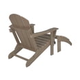 thumbnail image 2 of Westin Outdoor 2-Piece Set Plastic Adirondack Chair with Ottoman Footrest Included, Weather Wood, 2 of 4
