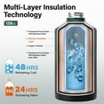 thumbnail image 3 of Botella de agua DYSANKY aislada de 3,8 L de acero inoxidable libre de BPA, 3 of 7