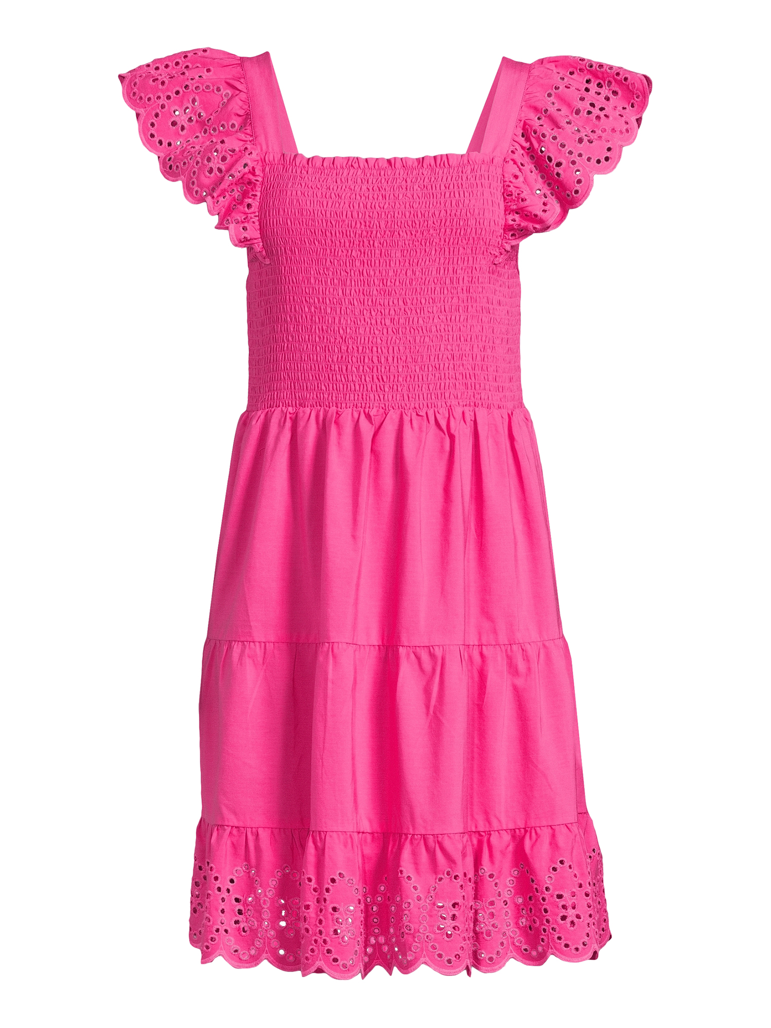 Time And Tru Women's Smocked Eyelet Dress - image 4 of 5