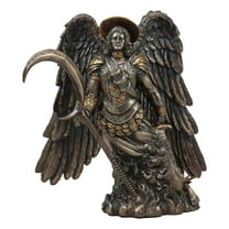 Ebros Catholic Church Archangel Saint Gabriel With Crescent Moon Statue 10" Tall Angel Messenger Of God Figurine