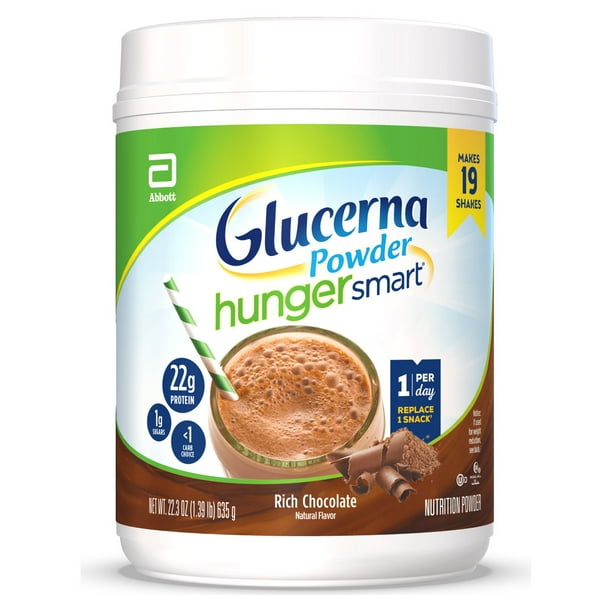 Glucerna Hunger Smart Powder, with 22g of Protein and 1g Sugar, Gluten