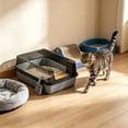 thumbnail image 6 of Blateno Semi Enclosed High Sides Cat Litter Box with Litter Scoop, Anti-Splash Detachable Plastic Kitten Toilet, Odor Control Filter Mat Large Capacity Litter Pan for Indoor Cats, 6 of 7