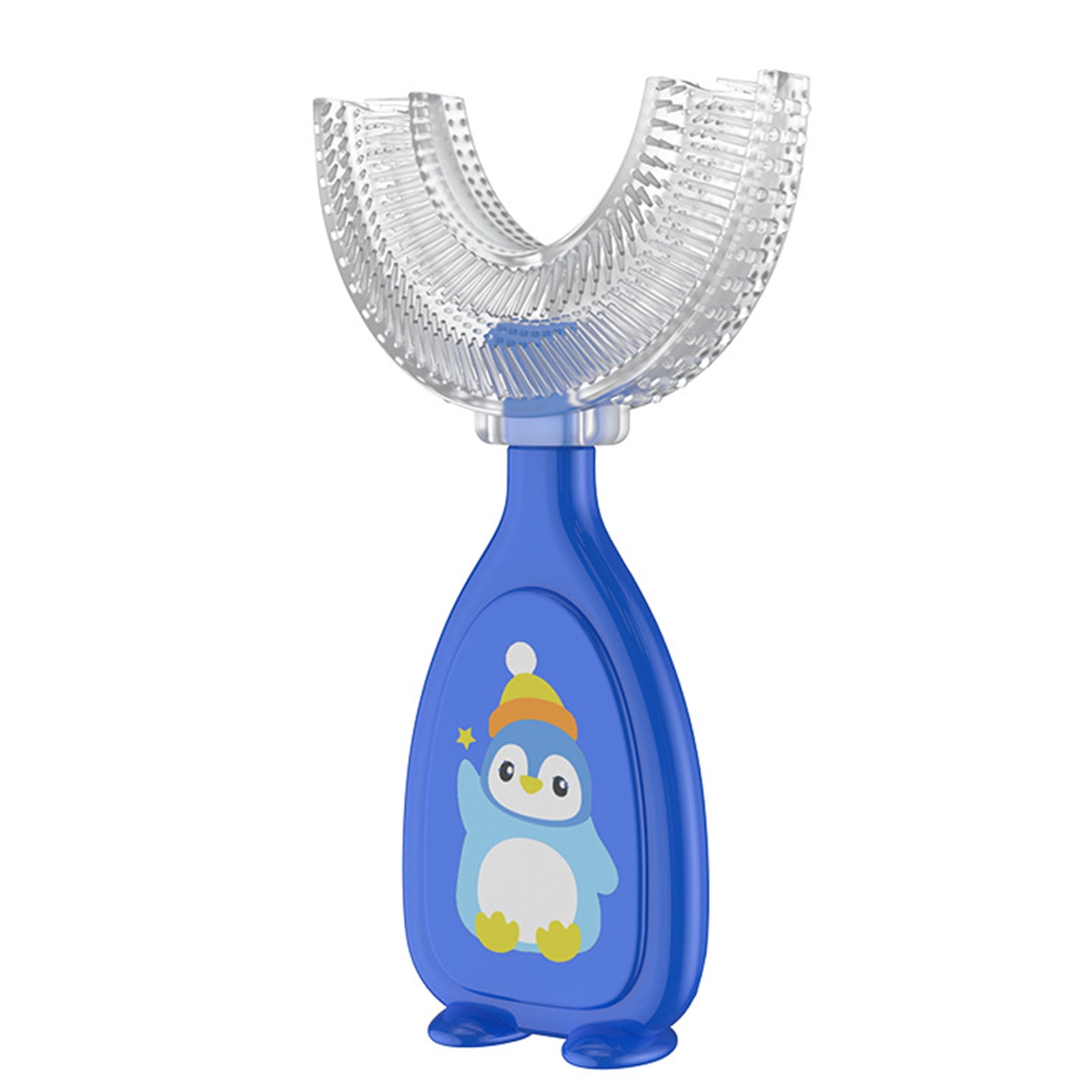Grofry Baby Kids Toothbrush PP Handle 360 Degrees Cleaning Portable U Shape Toothbrush for Gum Care