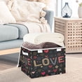 thumbnail image 4 of Iauyy Large Storage Box with Lid - Foldable Home Storage Bins for Clothes Toy Holiday Decor, “love” Pattern (42*32*30cm), 4 of 6