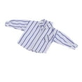 thumbnail image 5 of 1/12 Scale Shirt Mini Clothing Durable Trendy Portable Soft Miniature Outfits Doll Clothes for 6" Male Action Figures Doll Model Accessory Light Blue Stripe, 5 of 8