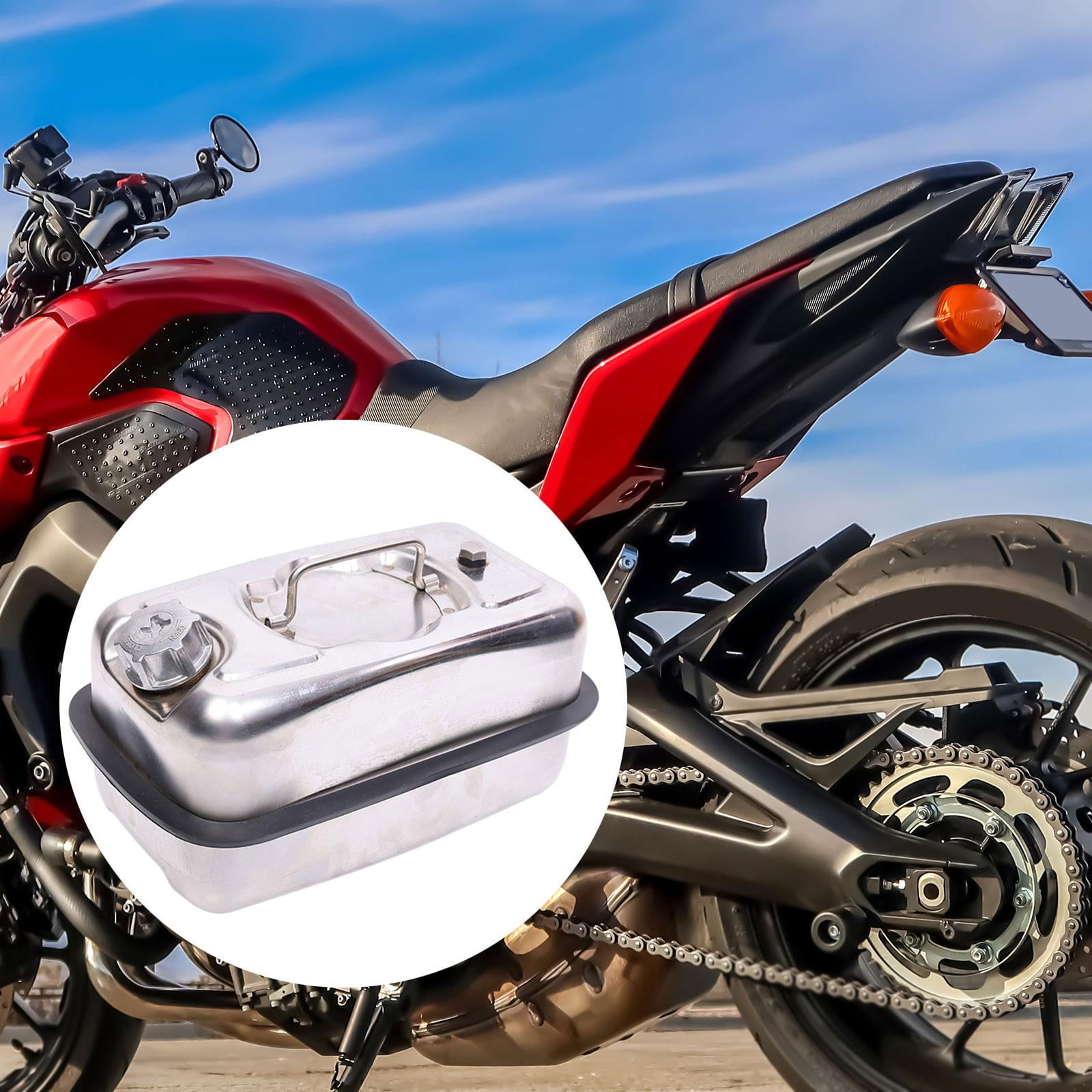 Wzmzjy Motorcycle Seat Fuel Can Tank Multipurpose Liquid Storage Canister for Emergency 3L Stainless Steel